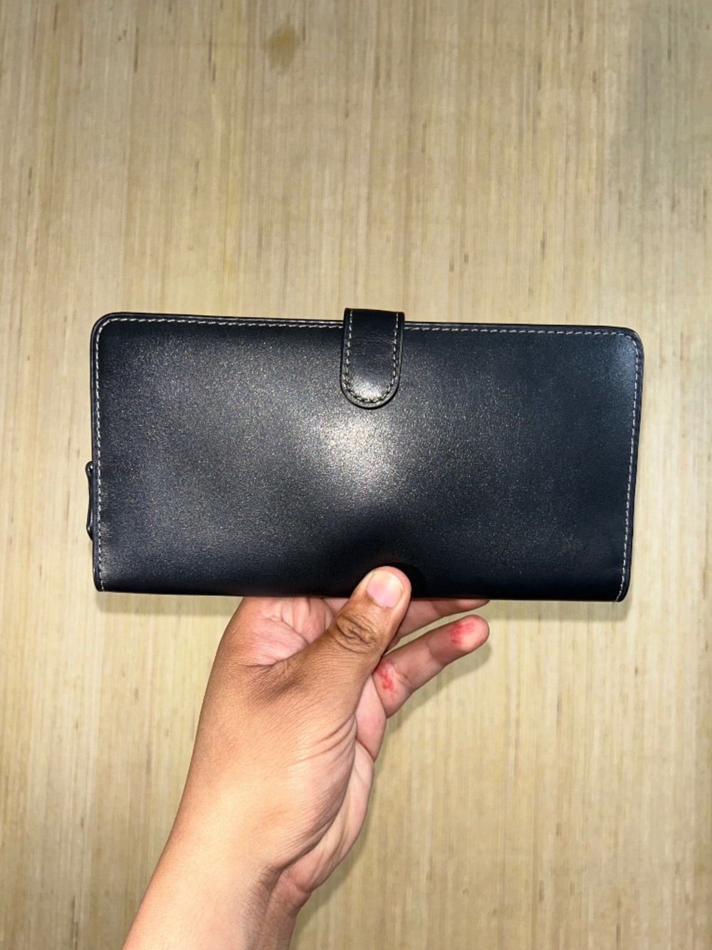 Coach Smooth Skinny Snap-Tab Closure Leather Wallet - Picture 2 of 8